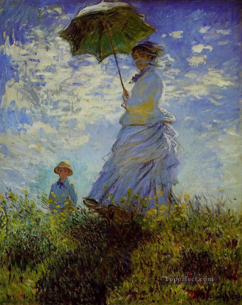The Walk Woman with a Parasol Claude Monet Oil Paintings